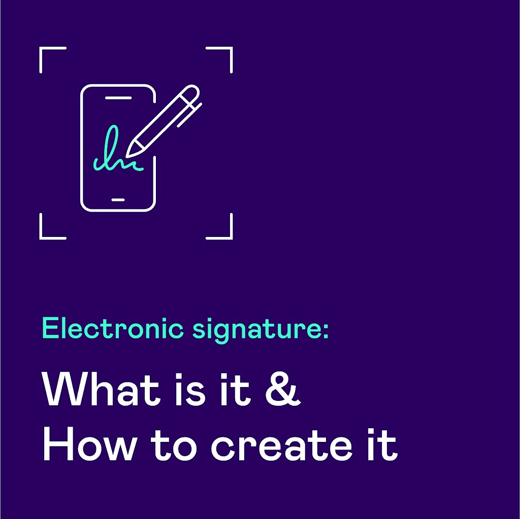 icon of pen signing on a phone electronically