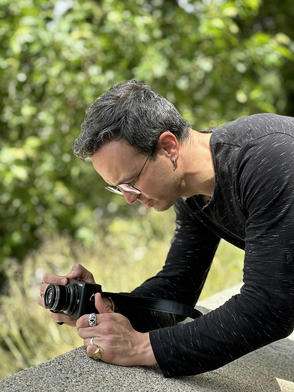 Lucas taking a photo