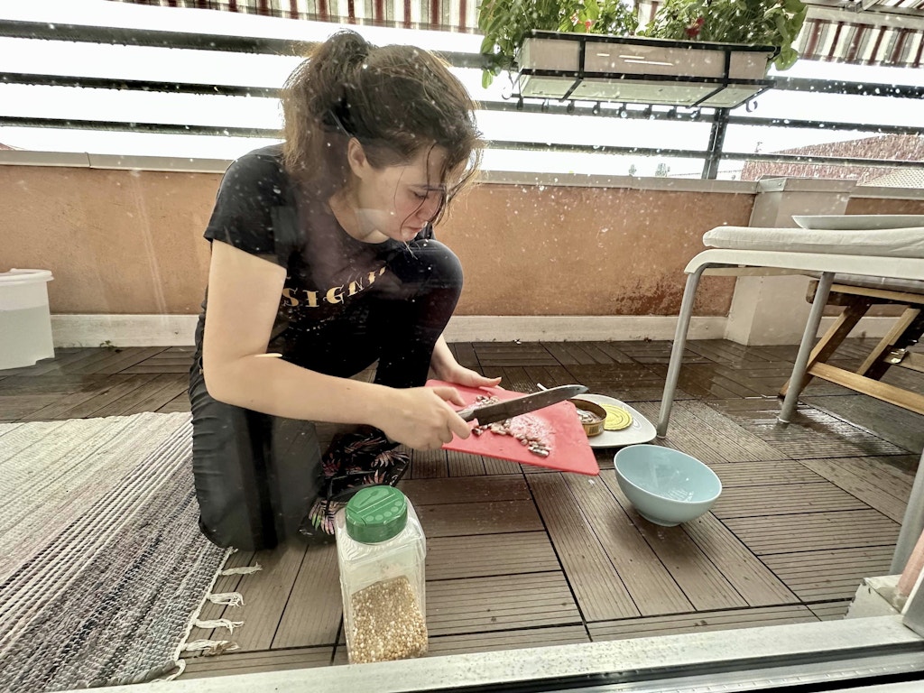 Nina making surströmming