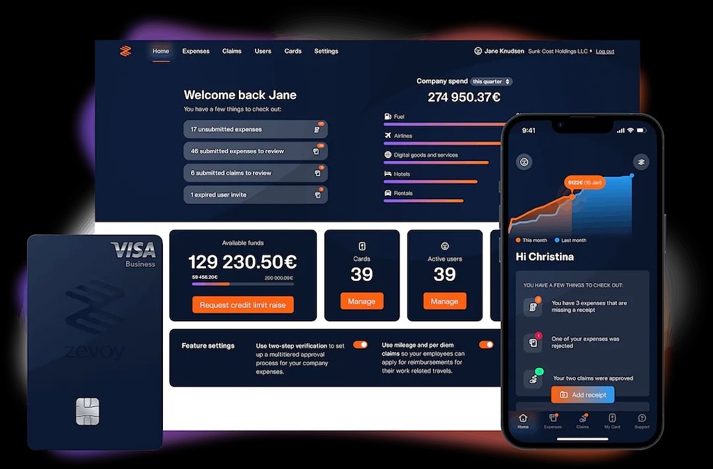 Zevoy UI elements including